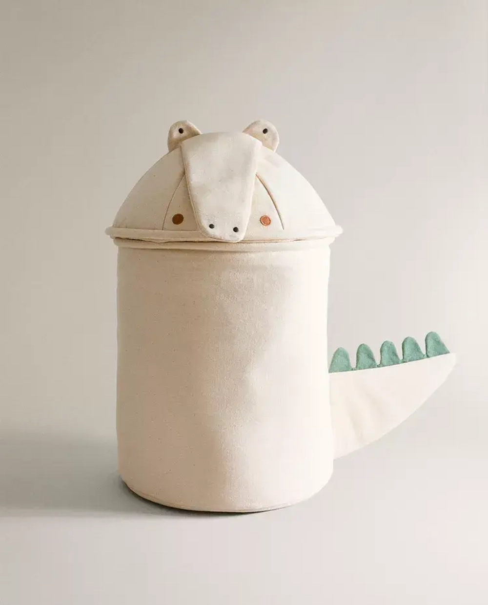 ZARA HOME ХЛОПКОВАЯ КОРЗИНА ДЛЯ ХРАНЕНИЯ ДЕТСКИХ ИГРУШЕК, СВЕТЛО-БЕЖЕВЫЙ