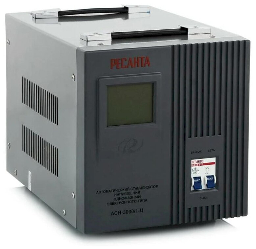 Стабилизатор напряжения Ресанта АСН-3000/1-Ц, Однофазный, 3кВт