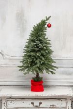 искусственная маленькая елка "Гринч" настольная, хвоя литая с неем