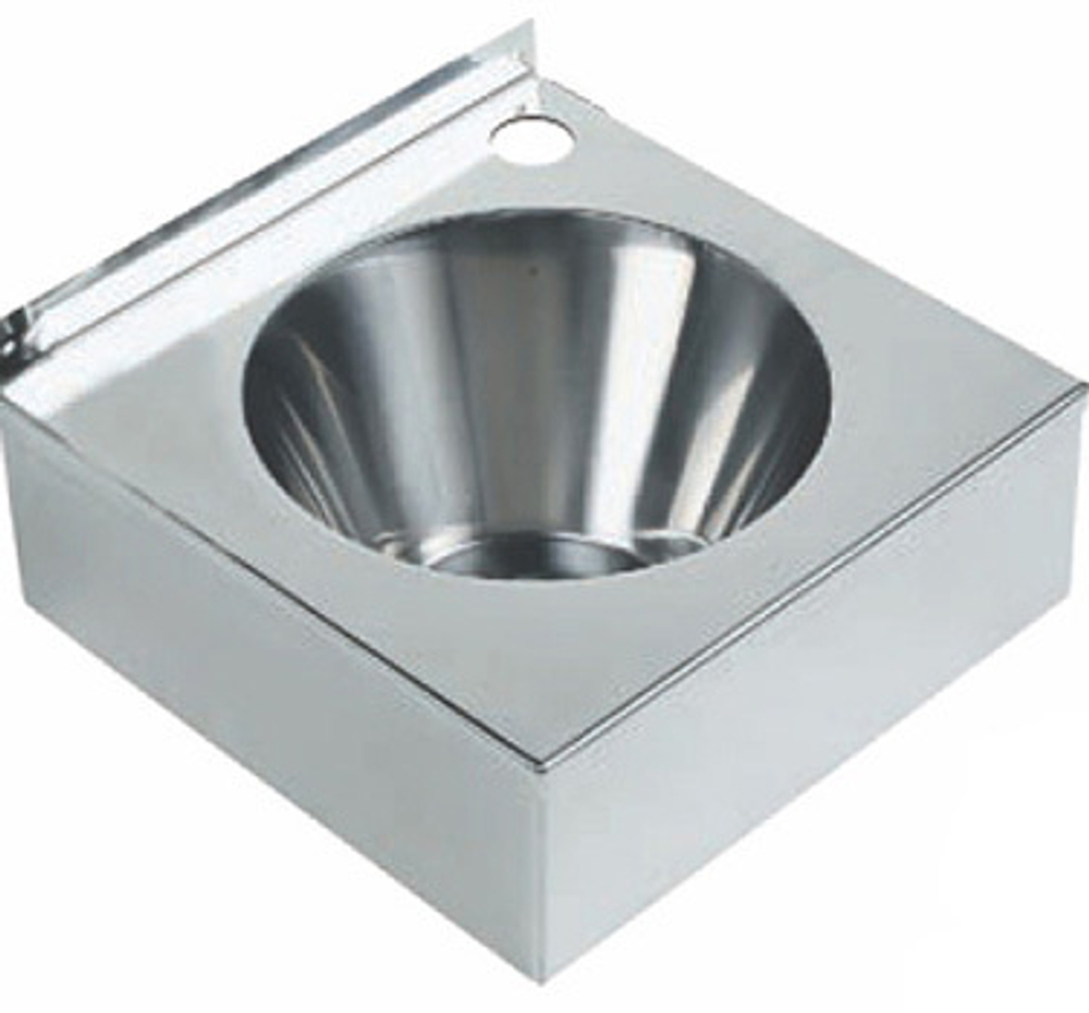 Раковина настенная квадратная нерж. сталь NOFER 13041.B глянцевый