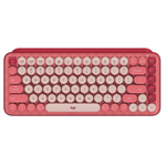 Клавиатура Logitech POP Keys - HEARTBREAKER ROSE - RUS. (механическая, беспроводная 2.4 GHz, Bluetooth)