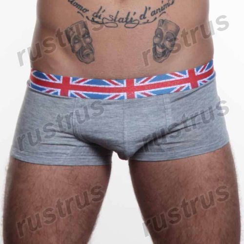 Мужские трусы хипсы серые DEEP JOY Английский флаг