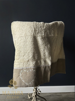 Полотенце "Гелсо" большое кремовое банное 90x140 см в ванную