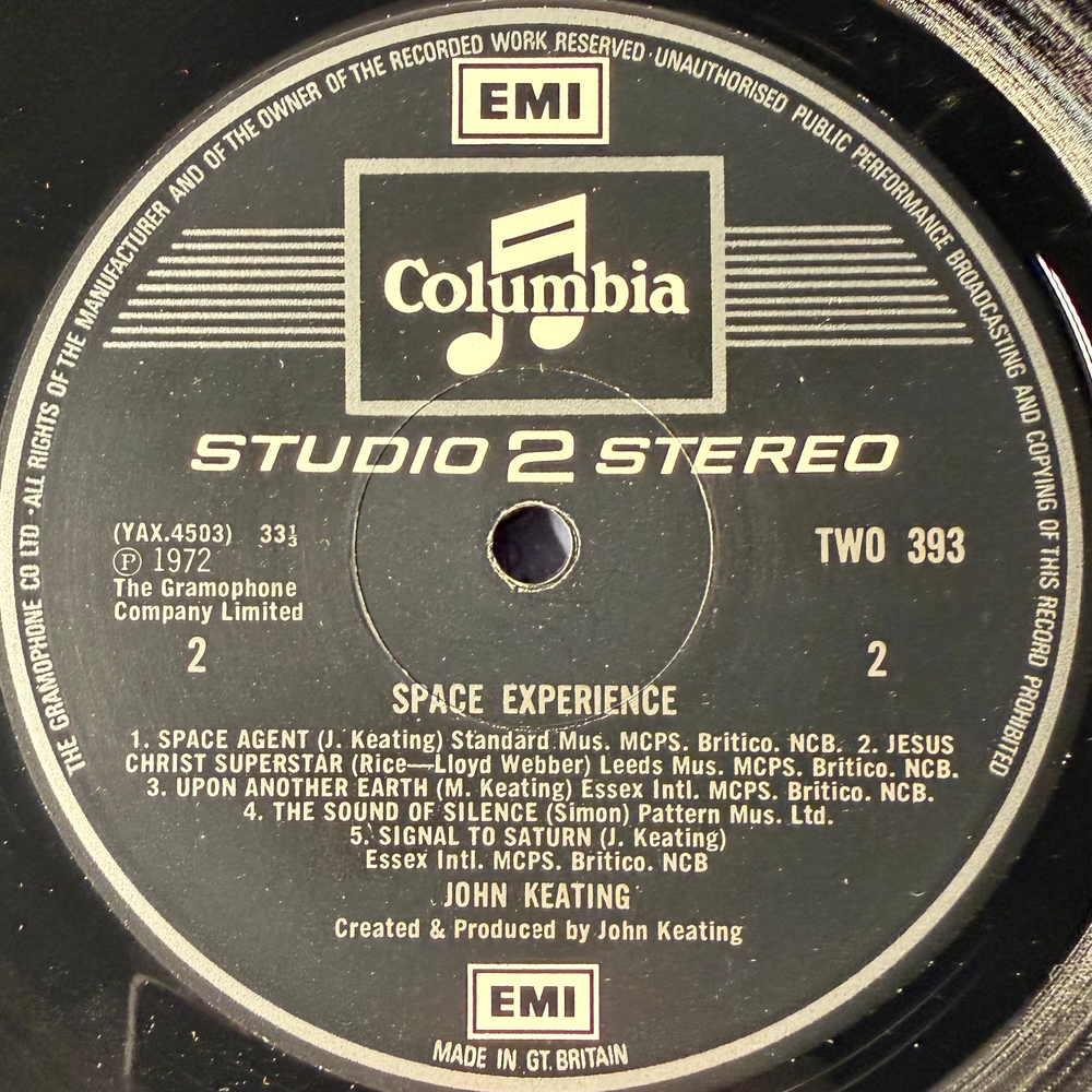 John Keating – Space Experience (Англия 1972г.) Promo
