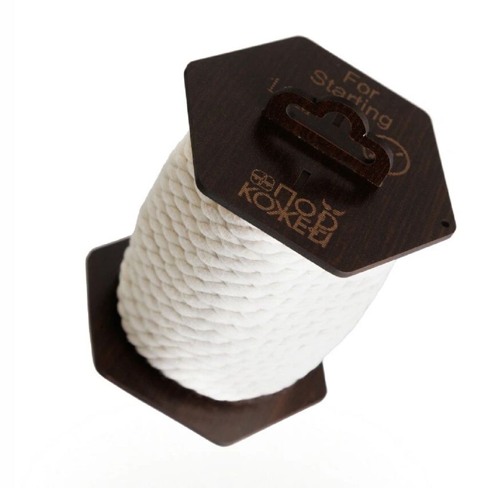 Хлопковая веревка для шибари на катушке белая 10 м