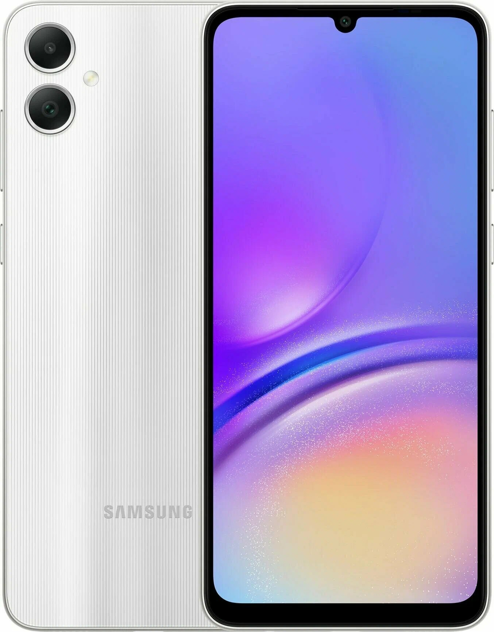 Смартфон Samsung Galaxy A05, 6GB RAM, 128GB ROM, Android 13, IPS 6.7", Серебристый
