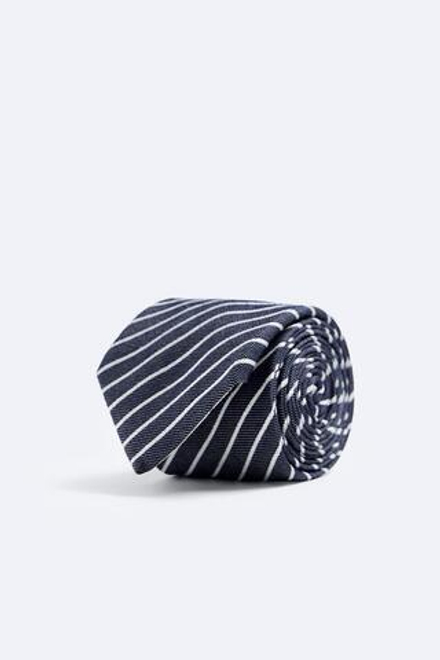 ZARA ЖАККАРДОВЫЙ ГАЛСТУК В ПОЛОСКУ, ПОЛОСКИ
