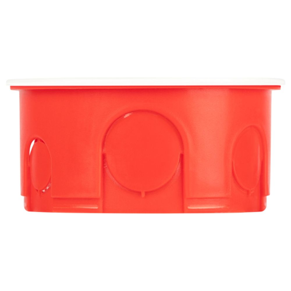 Распаячная коробка ЭРА KRT-80-40 скрытой установки красно-белая 80х40мм для твердых стен крышка IP20