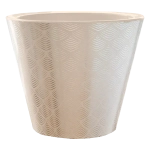 Кашпо для цветов пластиковое 3л d-19 см «Флейк» Пудровый (фольга)
