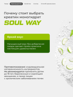 Креатин моногидрат порошок со вкусом яблока 300 г / Soul Way / 60 порций