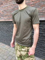 Футболка в сетку олива