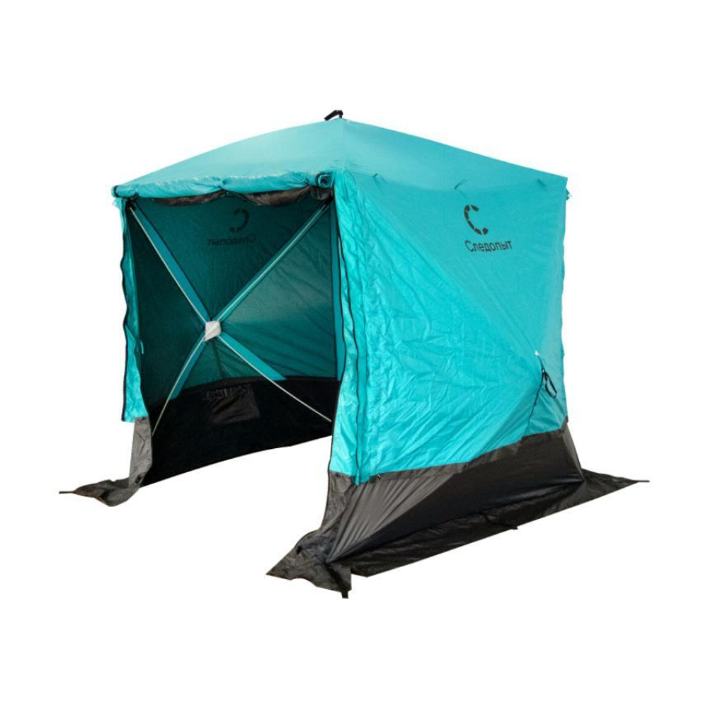 Шатер "СЛЕДОПЫТ" быстросборный, h-2,05 м, 2,1х2,1 м., S по полу 4,4 кв.м, цв. WATERFALL