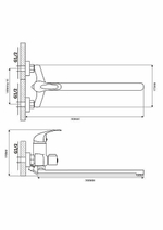 СМЕСИТЕЛЬ EKKO Д/ВАННЫ ДЛ.ИЗЛИВ ПЕРЕКЛЮЧАТЕЛЬ В КОРП E22109