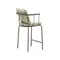 Salguer Барный стул из корда и стали окрашенный в коричневый цвет