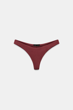 ZARA ПЛАВКИ-БИКИНИ СО СБОРКАМИ, КОРИЧНЕВЫЙ