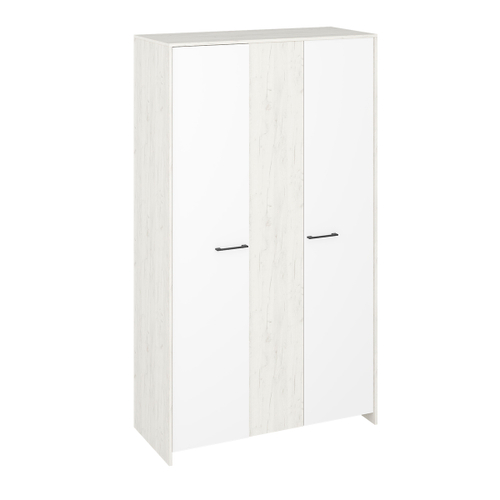 мс для спальни Дублин ШК-1200 дуб крафт белый/белый+дуб крафт белый