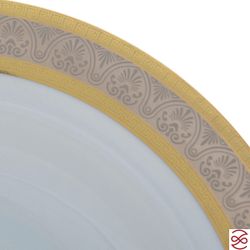 Набор тарелок глубоких Thun Опал широкий кант платина золото 22 см(6 шт)