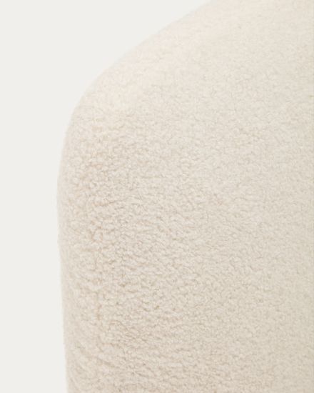 Кровать Martina со съемным бежевым чехлом из ткани букле под матрас 160 х 200 см