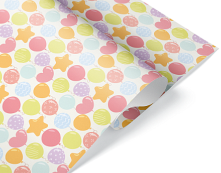Упаковочная бумага 80гр (0,7*1 м) Любимые шарики