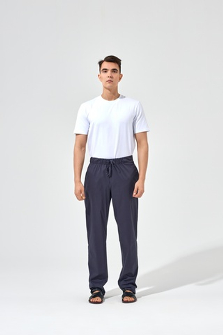 Брюки прямые со шнурком, унисекс, темно серые