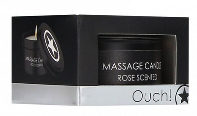 Массажная свеча с ароматом розы Massage Candle (Цвет: черный)