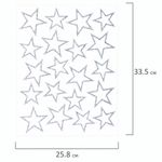 Украшение для окон и стекла ЗОЛОТАЯ СКАЗКА "Звезды 2", 25,8х33,5 см, ПВХ, 591256