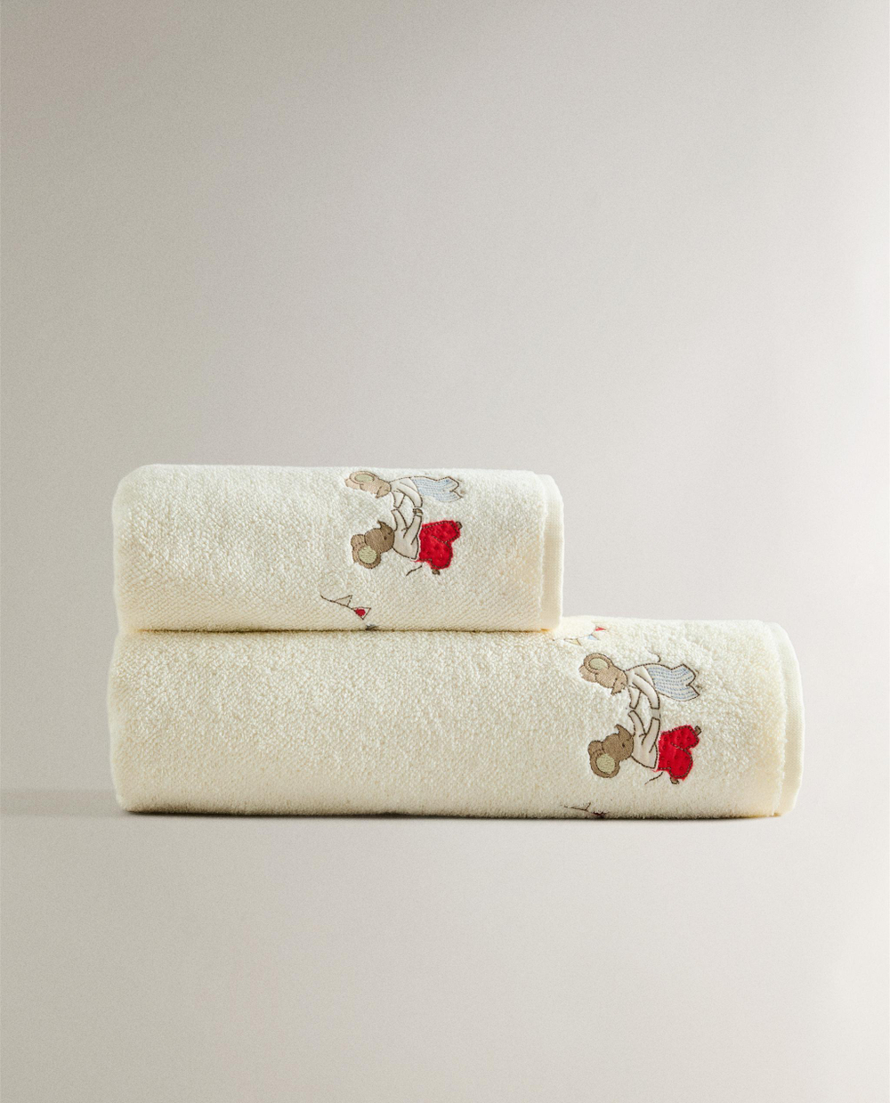 Zara Home Полотенце для лица и рук из хлопка, бежевый · 4698/013