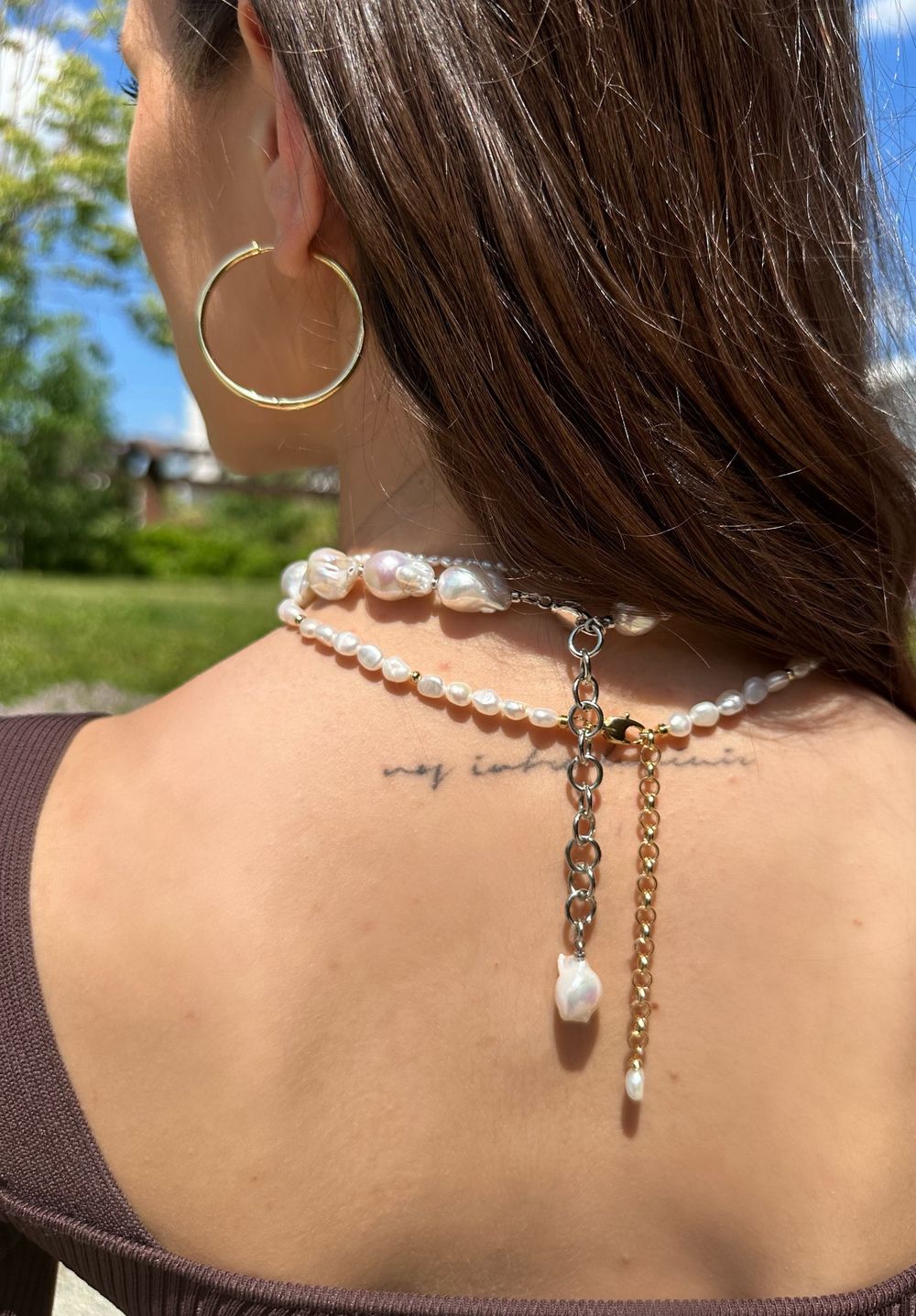 Роскошное колье из барочного жемчуга