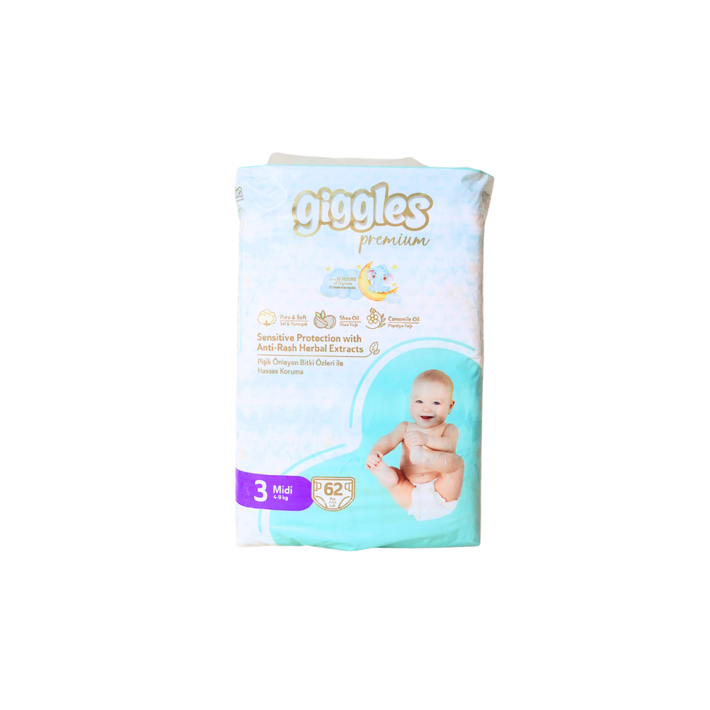 Giggles подгузники  размер 4-9кг 62шт (№3)