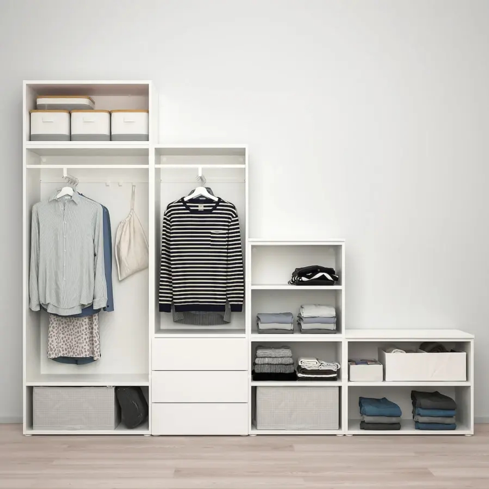 Платяной шкаф - PLATSA/IKEA/ ПЛАТСА ИКЕА,280x42x221 см, белый