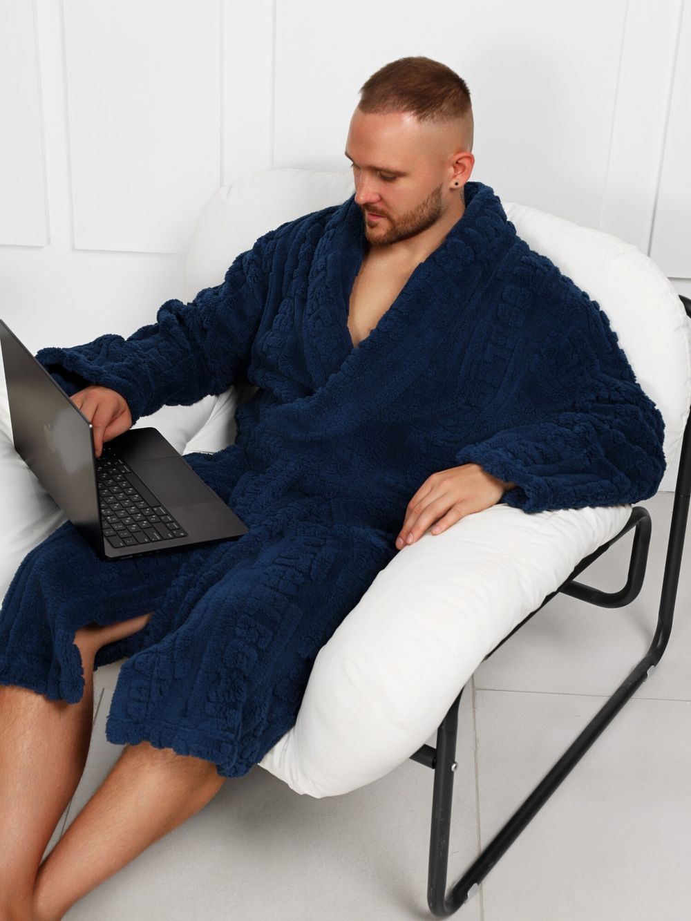 Халат мужской Идеал-3 Виотекс СИНИЙ