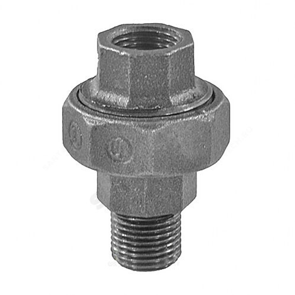 Соединитель прямой американка чугун Ду 15 (1/2") ВР/НР Fittex PLUS