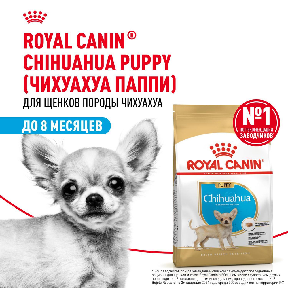 Royal Canin Chihuahua Puppy Корм сухой для щенков породы Чихуахуа до 8 месяцев 1,5 кг