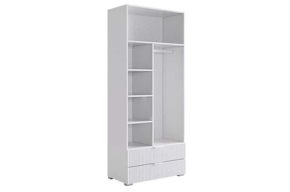 Шкаф двухдверный "Зефир" 120.01,(Белое дерево/Белый(эмаль)