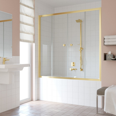 Шторка на ванну Vegas Glass Z2V NOVO профиль золото, стекло прозрачное