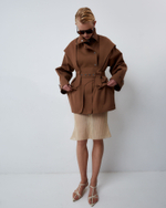 Тренч на молнии из хлопка Стелла Маккартни корица