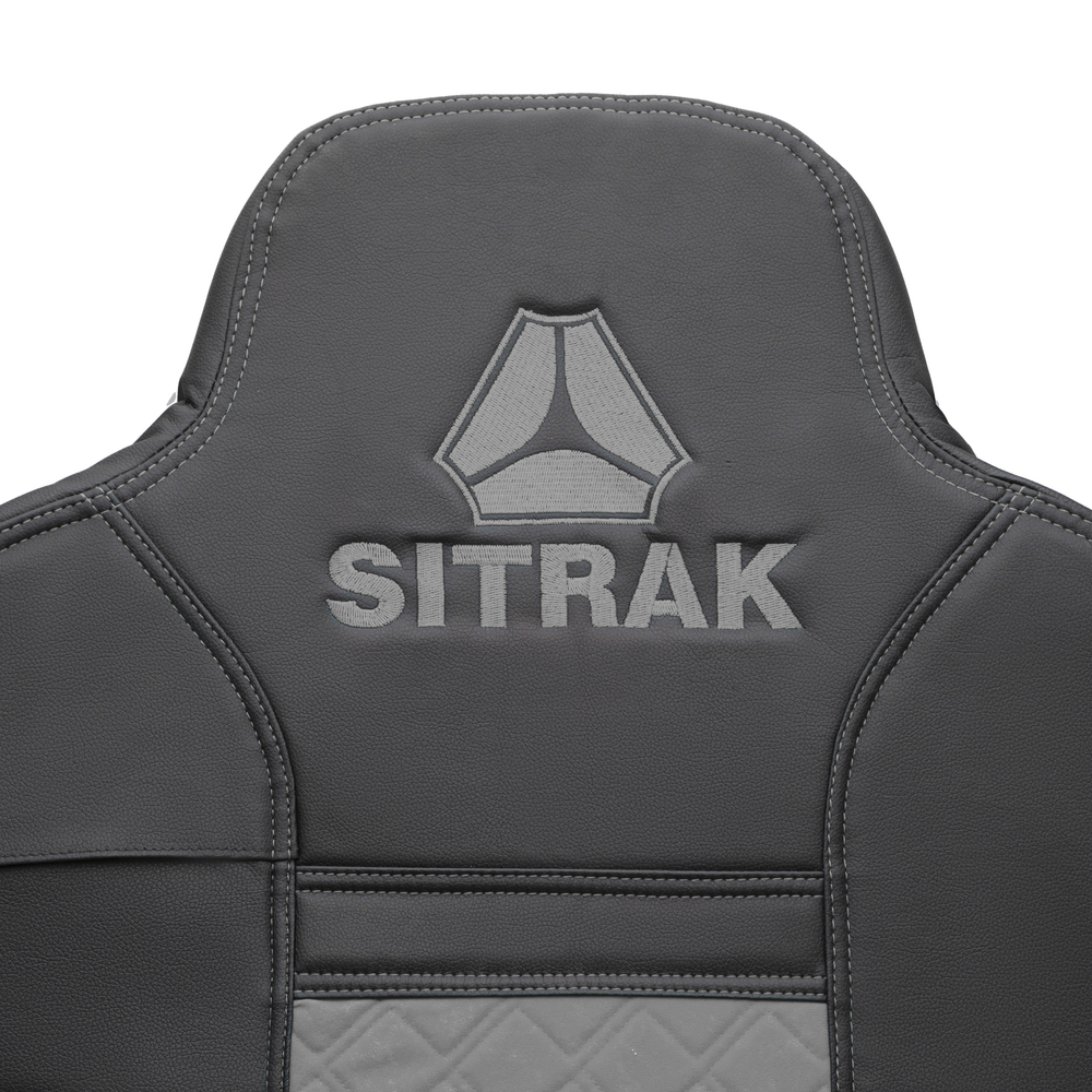 Чехлы Sitrak MAX; SITRAK C7H с 2024 г (экокожа, черный, серая вставка)