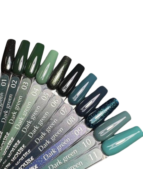 Гель лак Dark Green 11 Pink House