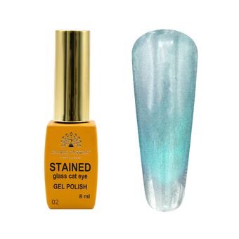 Гель лак кошачий глаз витражный 8 мл, Glass cat eyes 02