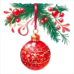 Салфетки бумажные 33*33 Лилия Нарядное украшение, 2 слоя, 20л