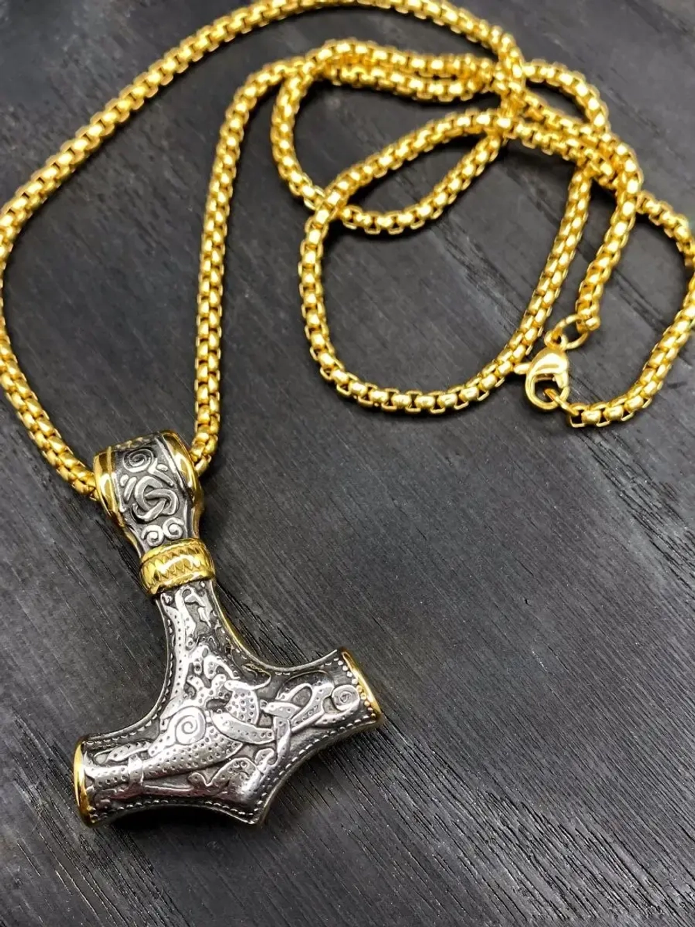 Цепь с подвеской Топор скандинавской оберег Гром Секира Тора