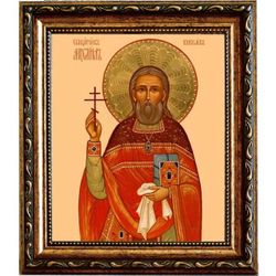 Михаил Киселев, священномученик пресвитер. Икона на холсте.