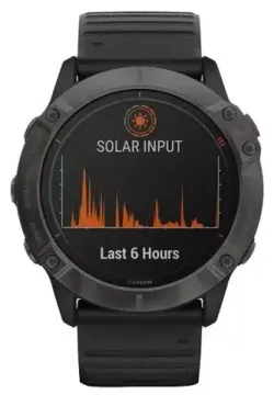 Умные часы Garmin Fenix 6X Pro Solar титановый DLC, серый/черный