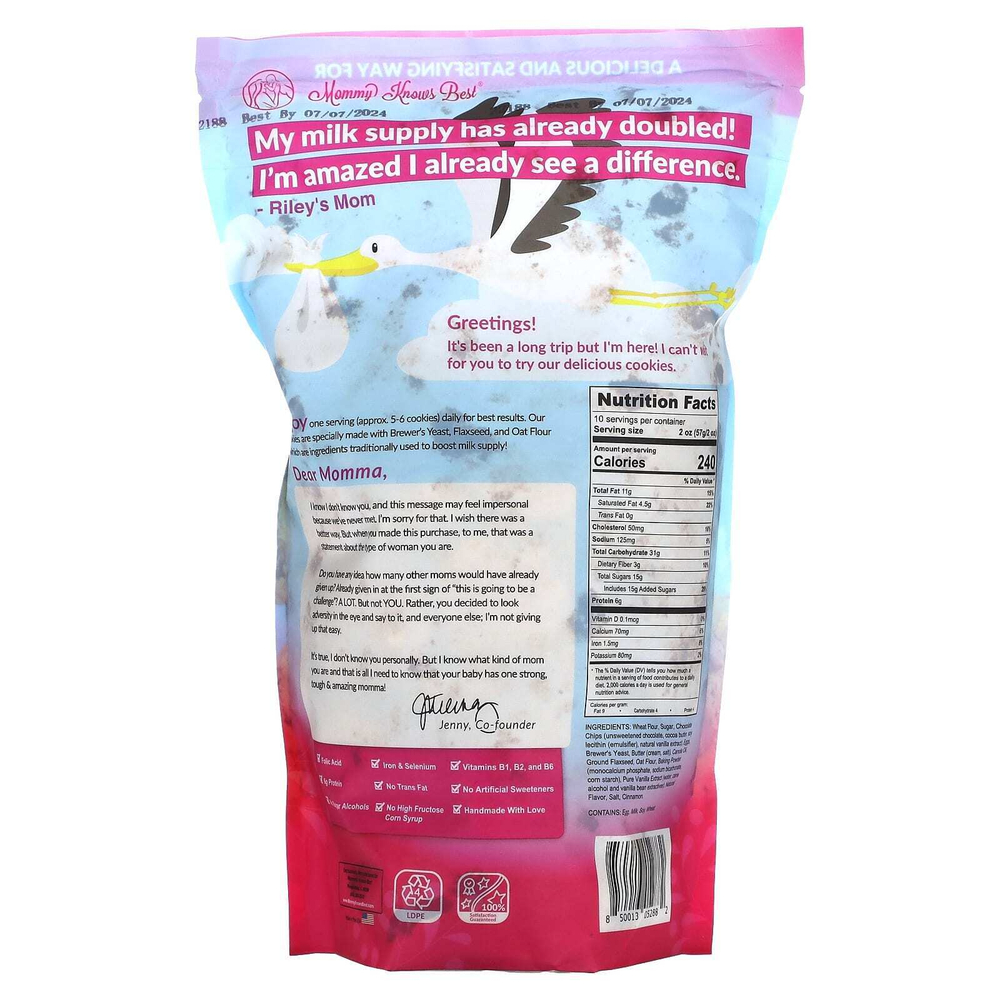 Mommy Knows Best, Мини-печенье для кормления грудью, с шоколадной крошкой, 570 г (20 унций)