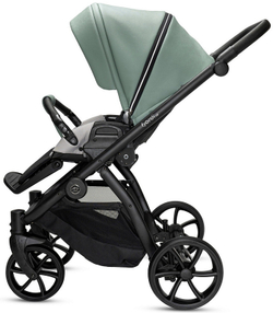 Детская коляска Noordi Fjordi Leather V2 3 в 1 с автокреслом Terra Black 1462039 Sage