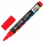 Маркер меловой "POP-ART" КРАСНЫЙ, 5 мм, сухостираемый, для гладких поверхностей, BRAUBERG, 151529