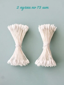 Тычинки заостренные белые для Эвкалипта, Вероники и пр. (2 пучка)