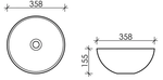 Раковина накладная Ceramica Nova Element 358х358х155