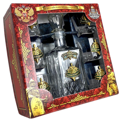 Подарочный набор для алкоголя "Бывших пограничников не бывает"