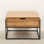 Журнальный столик 65х65 см G+K с ящиком из массива дикого дуба в стиле лофт